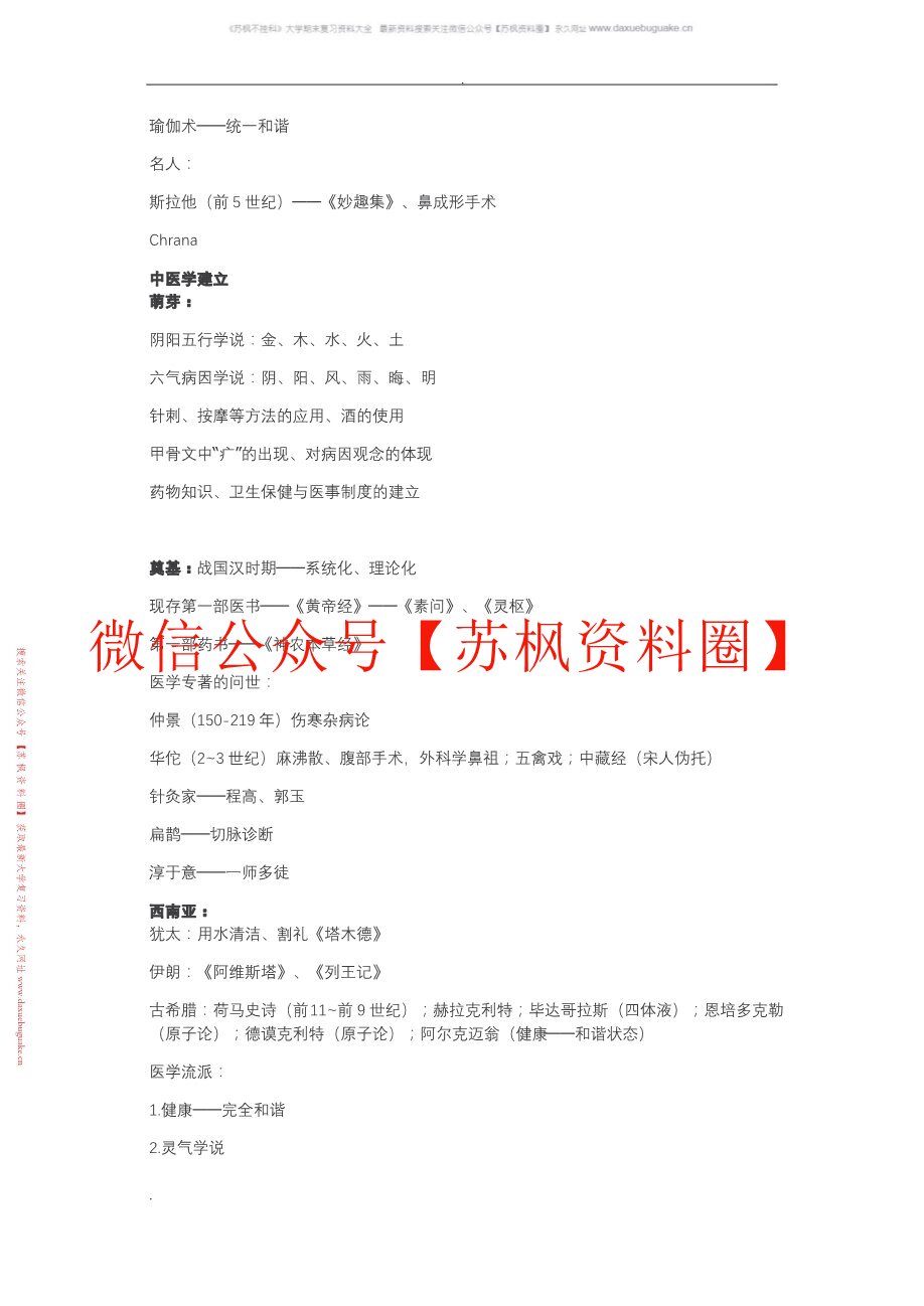 中外医学史